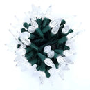 70 C6 Cool White LED Christmas Lights, 4" Spacing
