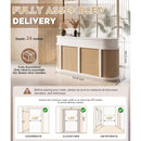 Velmor 70-Inch Modern Wooden Reception Desk With Lockable Drawers (SAK26148) by SAKSBY WHOLESALE