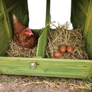 70-Inch Wooden Chicken Coop With Nesting Box, Perch, And Run Doors (SAK74619) by SAKSBY WHOLESALE