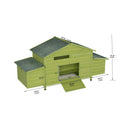 70-Inch Wooden Chicken Coop With Nesting Box, Perch, And Run Doors (SAK74619) by SAKSBY WHOLESALE