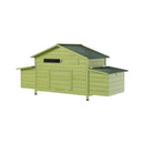 70-Inch Wooden Chicken Coop With Nesting Box, Perch, And Run Doors (SAK74619) by SAKSBY WHOLESALE