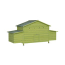 70-Inch Wooden Chicken Coop With Nesting Box, Perch, And Run Doors (SAK74619) by SAKSBY WHOLESALE