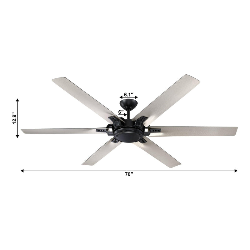 70" Madhya Industrial Ceiling Fan with Remote Control