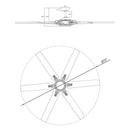 70" Madhya Industrial Ceiling Fan with Remote Control