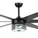 70" Black Modern Ceiling Fan