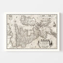 Vintage Map of England, Scotland, Ireland 1570