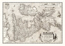 Vintage Map of England, Scotland, Ireland 1570