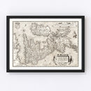 Vintage Map of England, Scotland, Ireland 1570