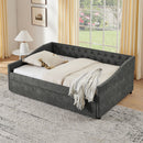 Upholstered Daybed With USB Charging & Pull Out Bed by HouseOfZazla