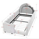 Cute Dinosaur Shaped Bed With Safety Guardrail, Toddler Frame by Unique Piece Furniture