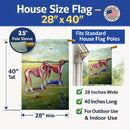 Azawakh Hound House Flag 28x40 Porch Sleeve Pole Decorative Outside Yard Banner Artwork Wall Hanging, Polyester