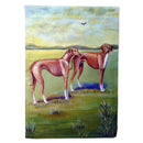 Azawakh Hound House Flag 28x40 Porch Sleeve Pole Decorative Outside Yard Banner Artwork Wall Hanging, Polyester
