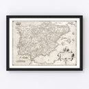 Vintage Map of Portugal 1570