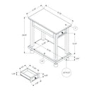 Accent End Table, Storage Drawer, Traditional - Espresso