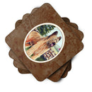 Briard Foam Coasters Set of 4 Cup Coasters for Indoor Outdoor, Tabletop Protection, Anti Slip, Mouse pad Material