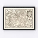 Vintage Map of France 1570