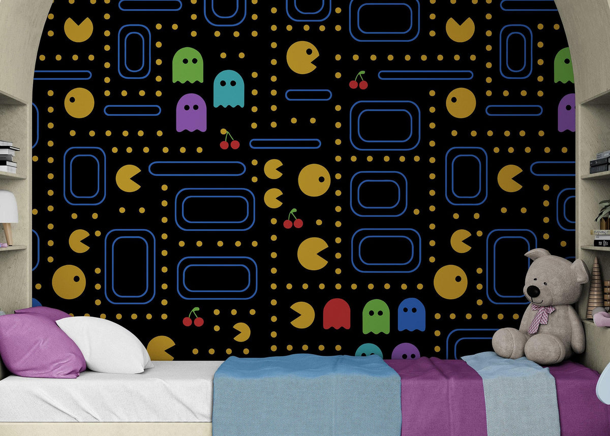 Pacman Wallpaper Mural. #7004, photo 3 of 12
