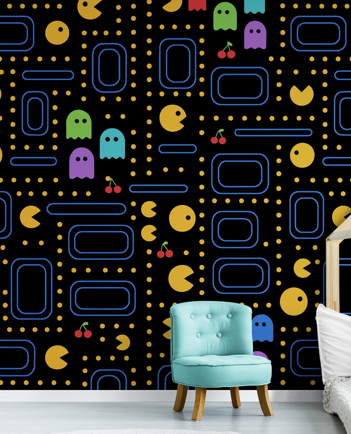 Pacman Wallpaper Mural. #7004, photo 6 of 12