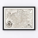Vintage Map of Germania 1570