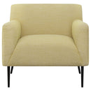 Darlene - Upholstered English Arm Accent Chair - Yellow by HouseOfZazla
