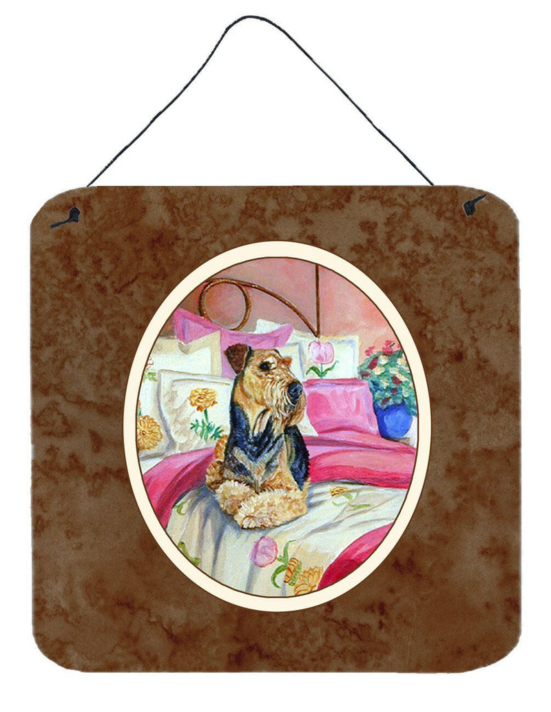 Airedale Waiting on Mom Wall or Door Hanging Prints 7006DS66