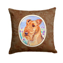 Airedale Terrier in Flowers Throw Pillow - 14x14 Decorative Pillow – Art for Your Home & Patio 7007PW1414