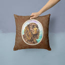 American Water Spaniel Throw Pillow - 14x14 Decorative Pillow – Art for Your Home & Patio 7008PW1414