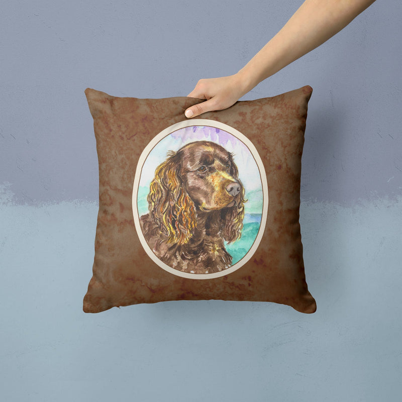 American Water Spaniel Throw Pillow - 14x14 Decorative Pillow – Art for Your Home & Patio 7008PW1414