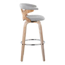 Gardenia - Contemporary Fixed Height Barstool With Swivel With Round Footrest (Set of 2) by HouseOfZazla