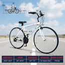 700C Hybrid Bike for Adult with 18-Speed Shimano Drivetrain and Phone Holder by LJGDeals