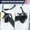 700C Hybrid Bike for Adult with 18-Speed Shimano Drivetrain and Phone Holder by LJGDeals