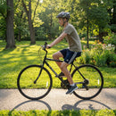 700C Hybrid Bike for Adult with 18-Speed Shimano Drivetrain and Phone Holder by LJGDeals