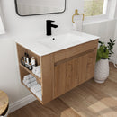 30 Inch Bathroom Vanity With White Ceramic Basin and Adjust Open Shelf (KD-PACKING)