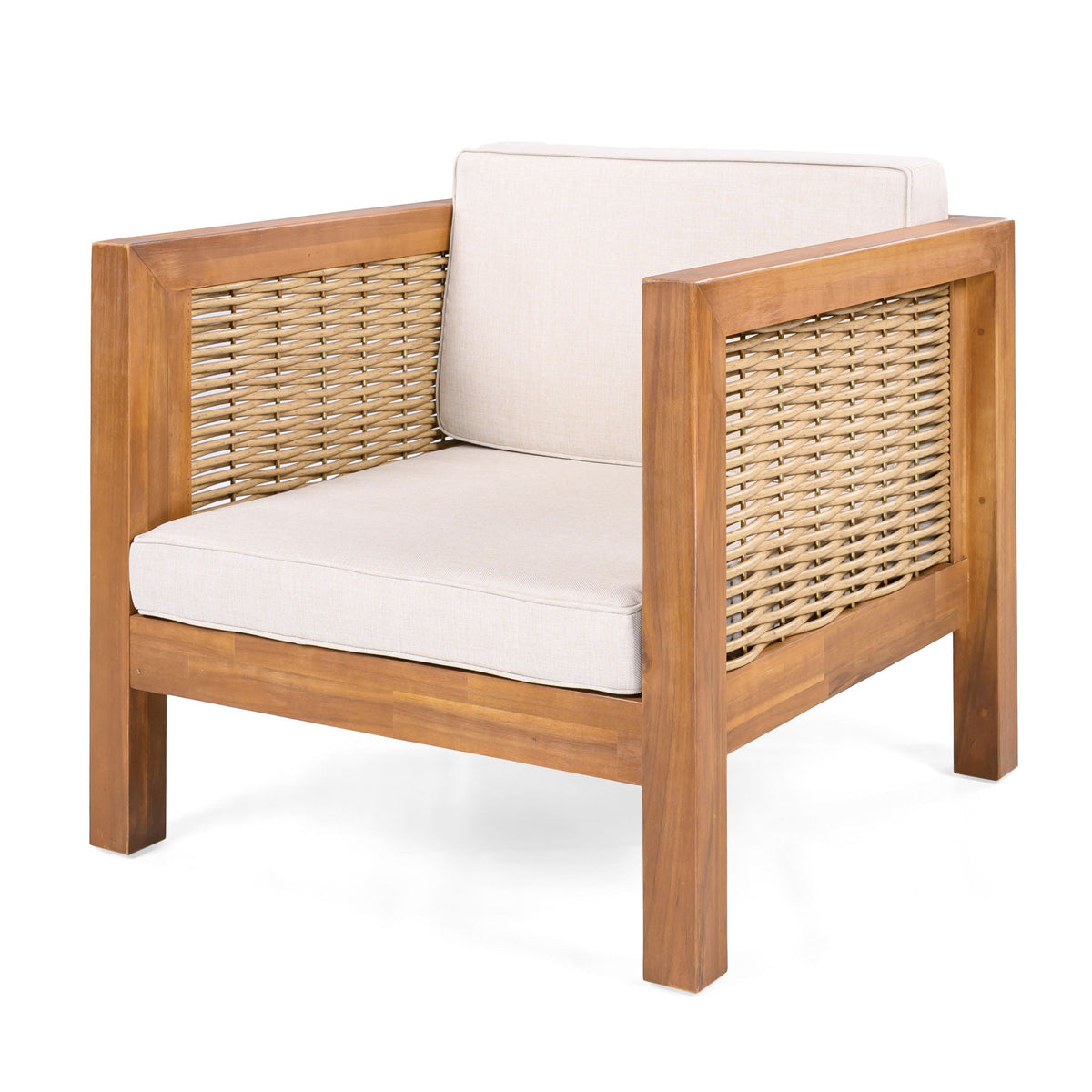 Outdoor Club Chair With Wicker Armrest, photo 7 of 17