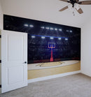 Basketball Court Stadium Wallpaper Mural.