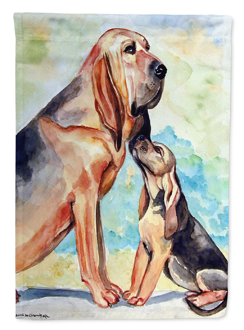 Bloodhound Momma's Love Flag Garden Size