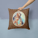 Bloodhound Momma's Love Throw Pillow - 14x14 Decorative Pillow – Art for Your Home & Patio 7014PW1414