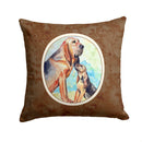 Bloodhound Momma's Love Throw Pillow - 14x14 Decorative Pillow – Art for Your Home & Patio 7014PW1414