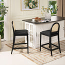 Panama - Curved Back Cane Counter Stool (Set of 2) by HouseOfZazla