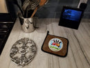 Hugs Boston Terrier Pot Holder Set of 2 Heat Resistant Quilted Hot Pads 7.5 x 7.5 Inch, Insulated Kitchen Trivets for Cooking & Baking
