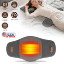 2 In 1 Electric Lumbar Massager Support Pillow Memory Foam Lower Back Massager with Heat Vibration Adapter for Pain Relief
