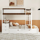 Bunk Bed With Twin Size Trundle, Storage And Desk by Unique Piece Furniture