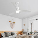 Ceiling Fan With Reversible DC Motor, LED Light, Solid Blades, Remote Control by Unique Piece Furniture