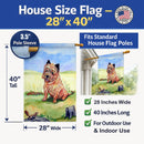 Cairn Terrier and the Chipmunk House Flag 28x40 Porch Sleeve Pole Decorative Outside Yard Banner Artwork Wall Hanging, Polyester