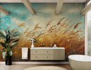 Wildgrass Wallpaper Mural. Rustic Country Farmhouse Theme.