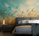 Wildgrass Wallpaper Mural. Rustic Country Farmhouse Theme.
