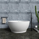52.7 Inch Round Freestanding Solid Surface Soaking Bathtub