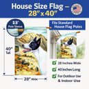 Canaan Dog House Flag 28x40 Porch Sleeve Pole Decorative Outside Yard Banner Artwork Wall Hanging, Polyester
