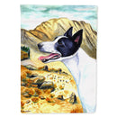 Canaan Dog House Flag 28x40 Porch Sleeve Pole Decorative Outside Yard Banner Artwork Wall Hanging, Polyester