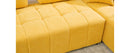 91.73" L-shaped Sofa Sectional Sofa Couch with 2 Stools and 2 Lumbar Pillows for Living Room, Yellow
